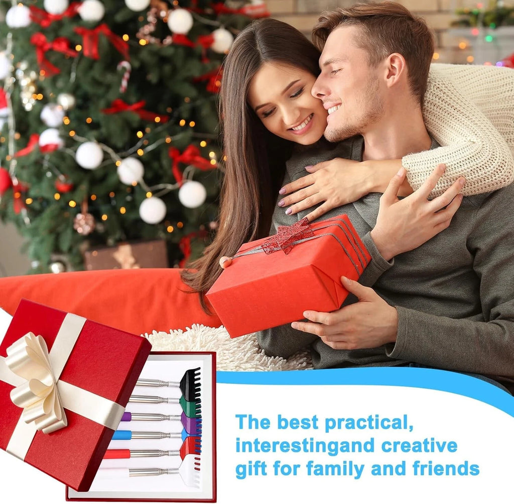 6 Pack Back Scratcher Gifts for Men Women, Stocking Stuffers White Elephant G...