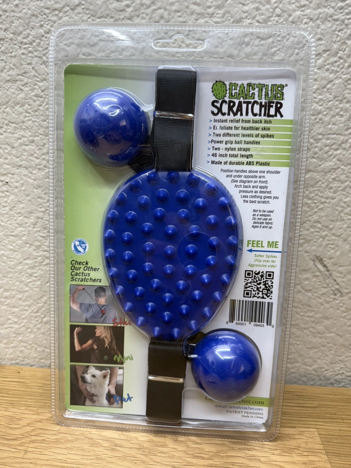 Cactus Back Scratcher Satisfy Your Itch Blue Instant Relief From Prickly Back