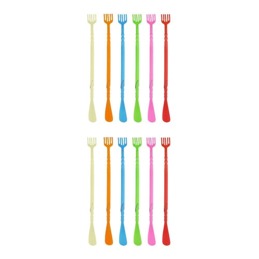 6pcs Multifunctional Shoe Horn Back Scratcher Handheld Back Massager-