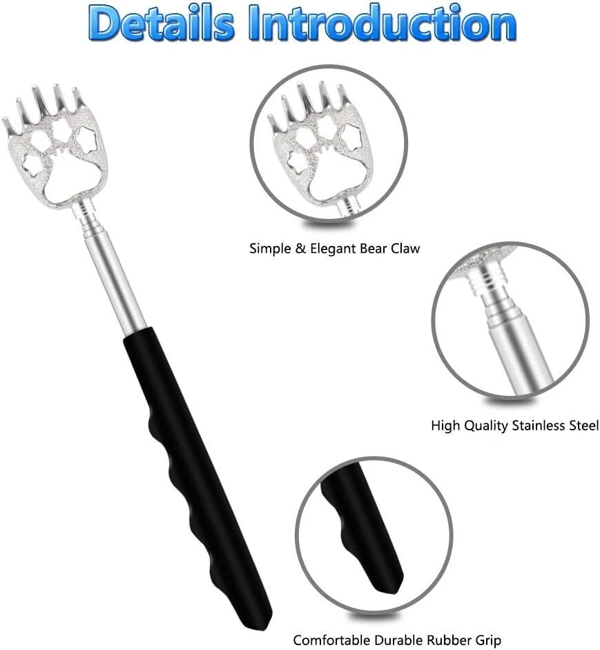6 Pack Telescoping Back Scratcher - Bear Claw Back Scratchers - Portable Exte