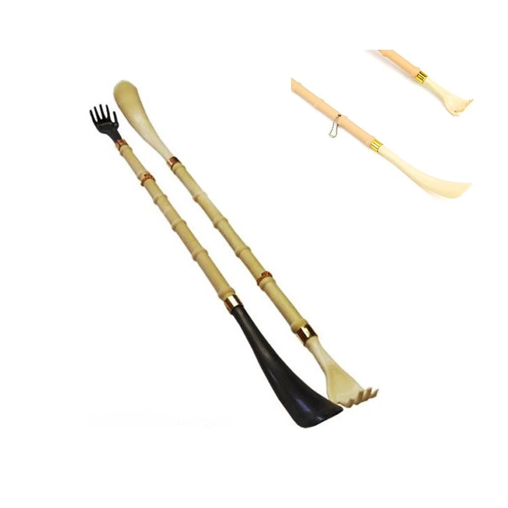 2 New Long 20" Shoehorn Back Scratcher Shoe Horn Massager Gift