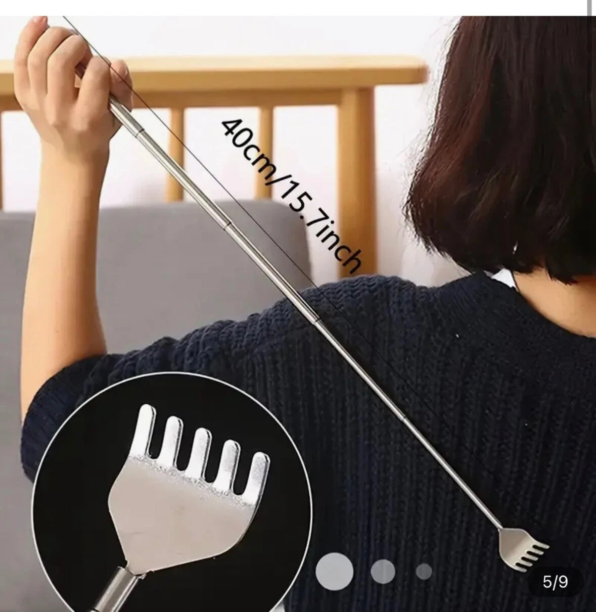 5 x Back Scratchers Retractable Telescopic Stainless Steel Shipped from UK