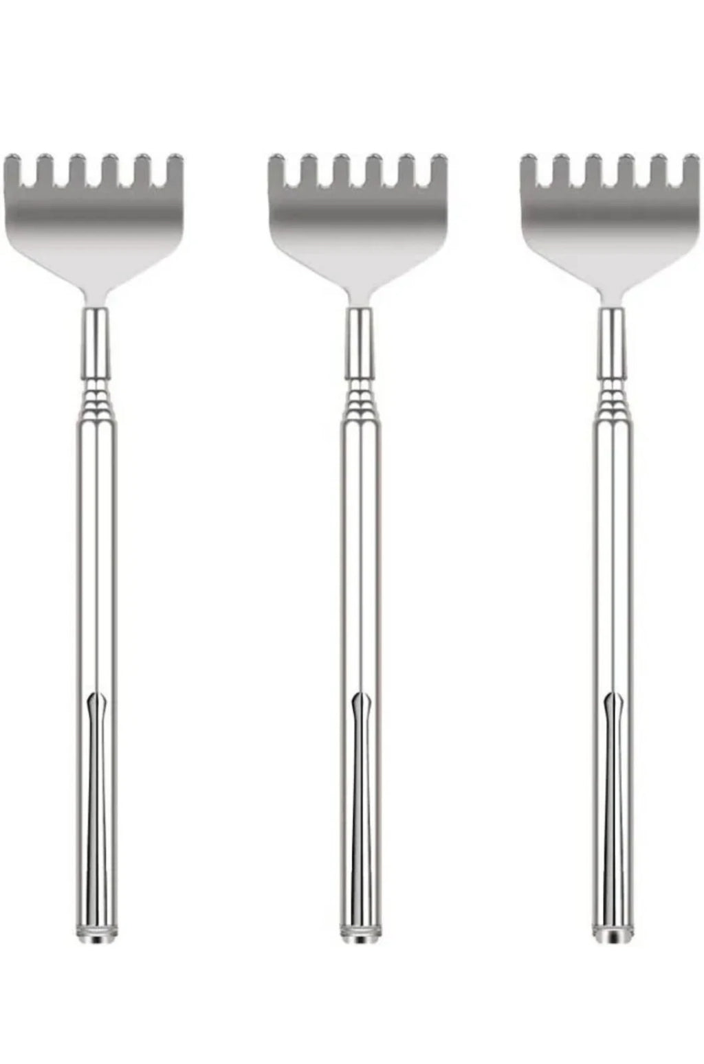 3 x Back Scratcher Retractable Telescopic Stainless Steel Shipped from UK