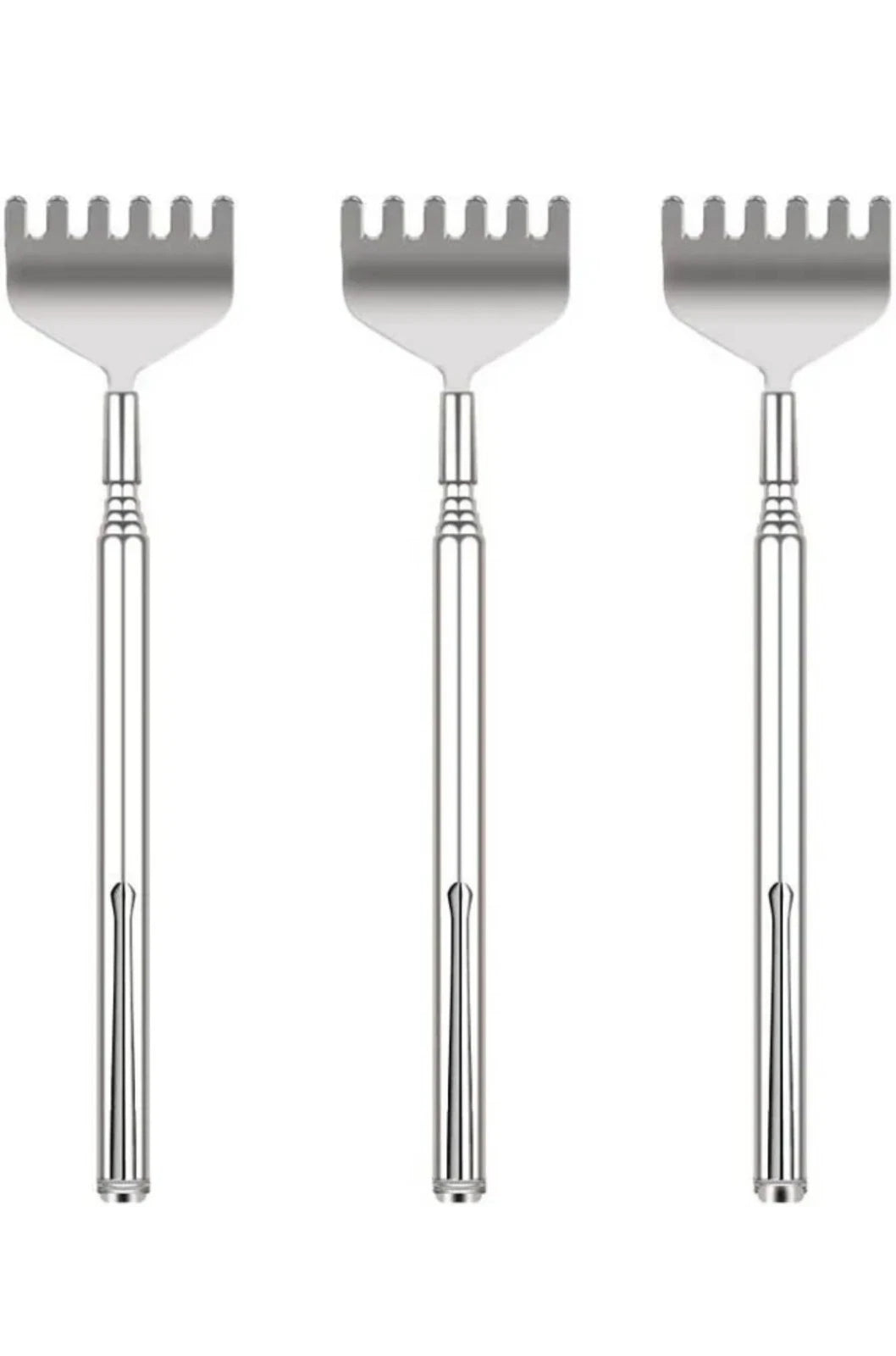 3 x Back Scratcher Retractable Telescopic Stainless Steel Shipped from UK