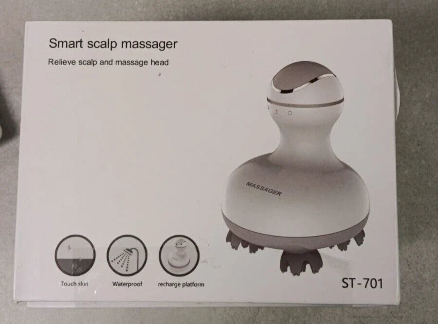 LATME Scalp Massager with 4 Replacement Massage Heads Portable Head Scratcher...