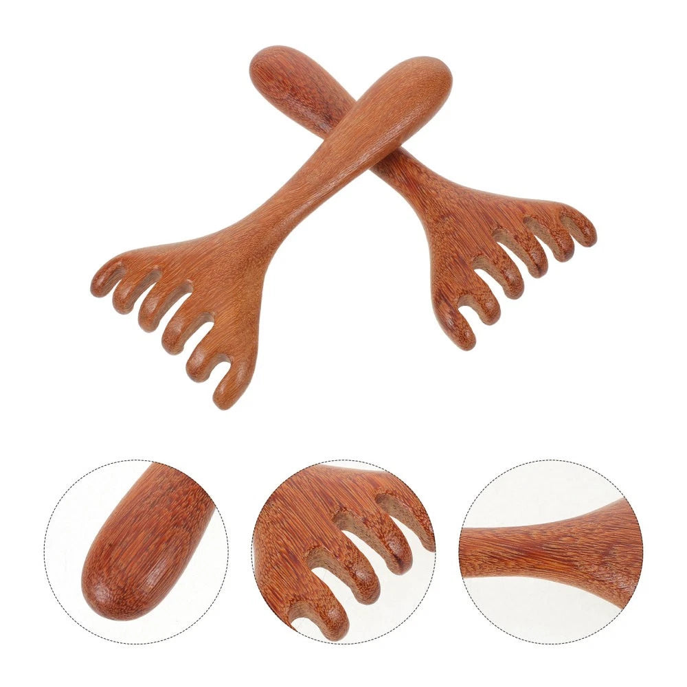 3 Pcs Massage Rake Hair Comb Manual Scalp Massagers Back Scratcher