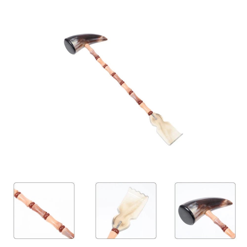 Itchy Horns Back Knock Massage Tool Extendable Scratcher Body Massager Hammer