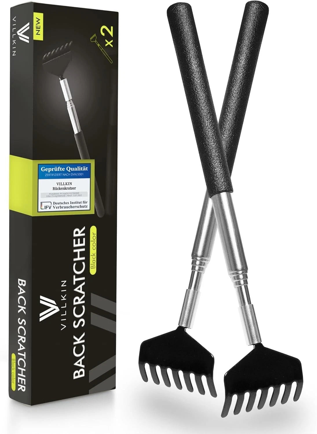 Stainless Steel 2-Pack Telescopic Back Scratcher