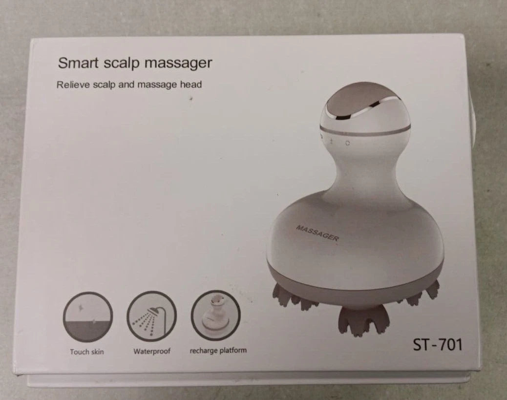 LATME Scalp Massager with 4 Replacement Massage Heads Portable Head Scratcher...