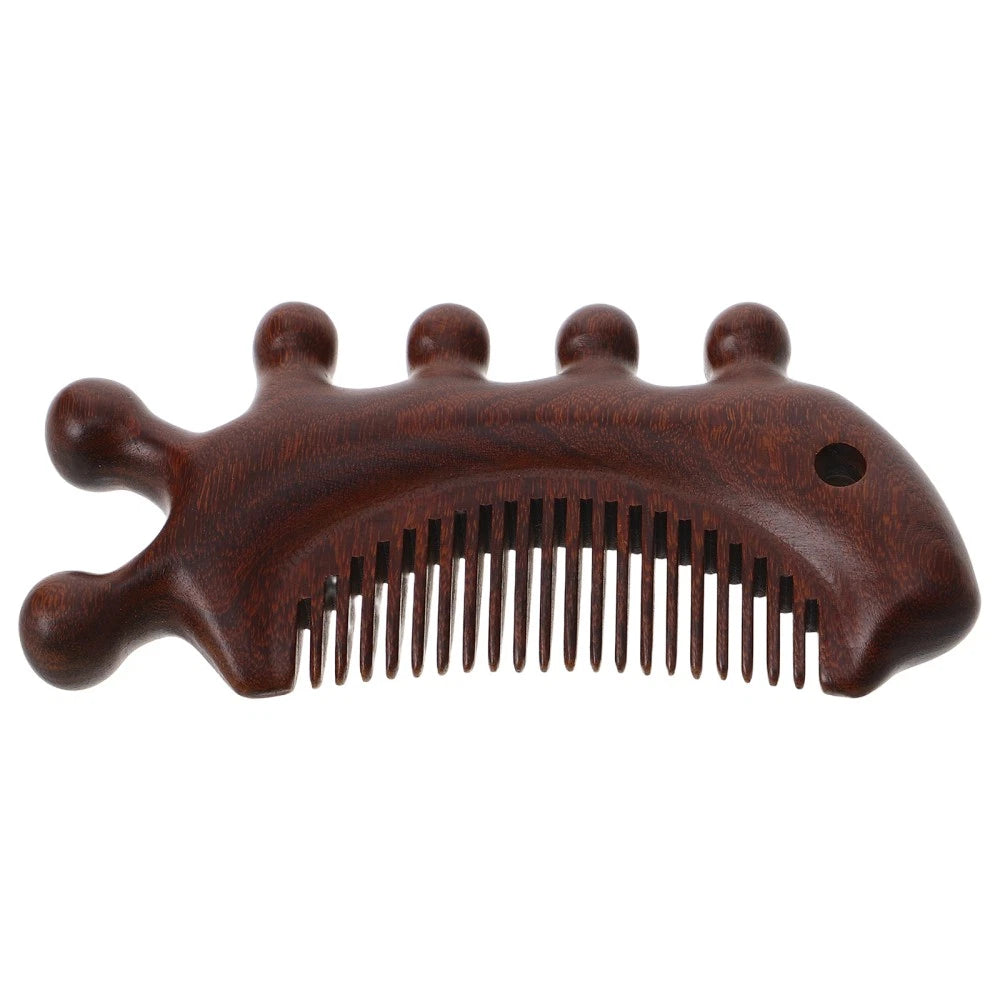 Men and Women Travel Guasha Massage Head Scratcher Massager Sandalwood Comb