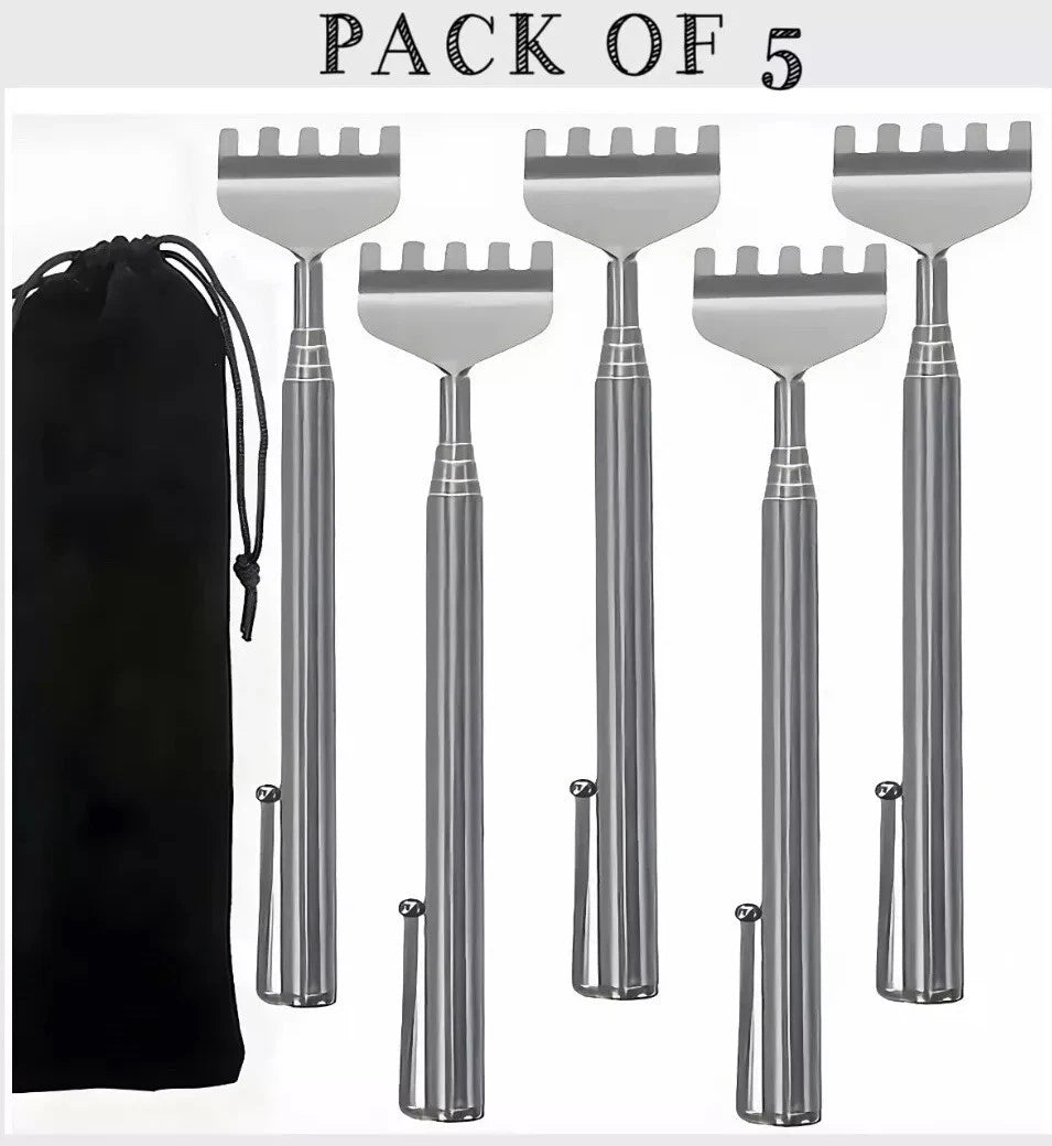 5 x Back Scratchers Retractable Telescopic Stainless Steel Shipped from UK