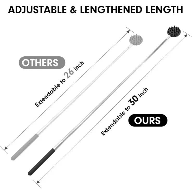 Telescoping Back Scratcher with 3Pcs Detachable Scratching Heads