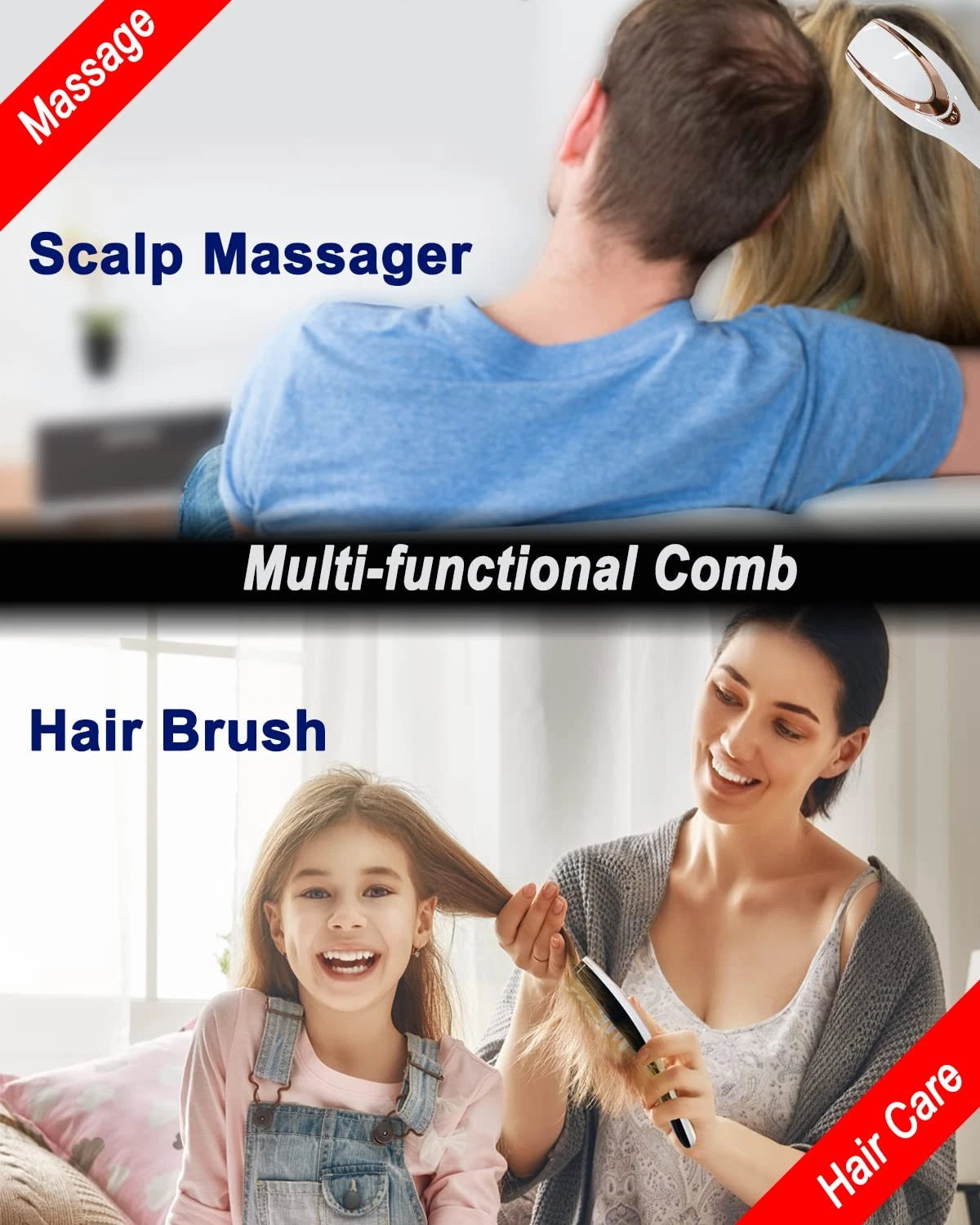 Scalp Massager Electric Scalp Massage Brush Hair Massage Brush Electric Head ...