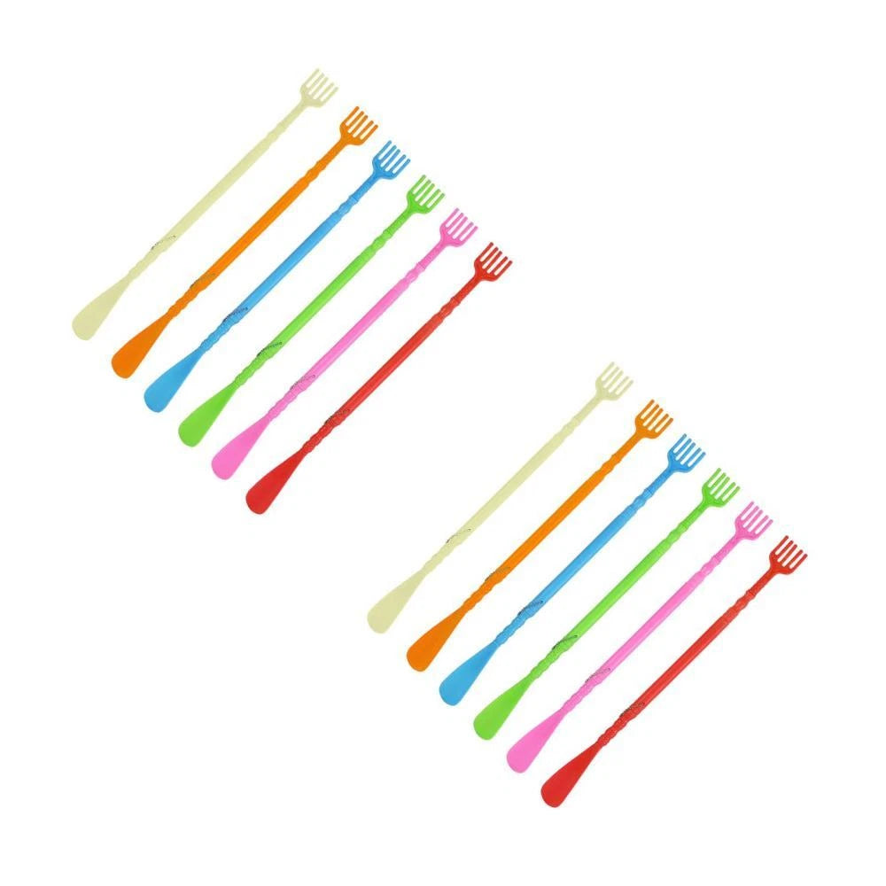 6pcs Multifunctional Shoe Horn Back Scratcher Handheld Back Massager-