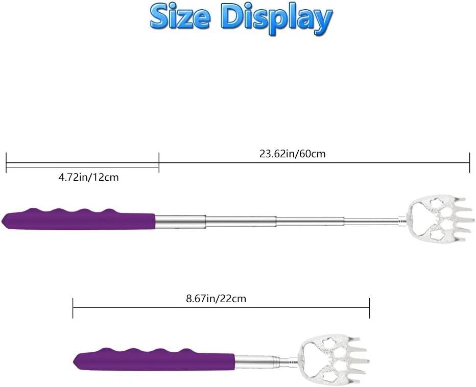 6 Pack Telescoping Back Scratcher - Bear Claw Back Scratchers - Portable Exte