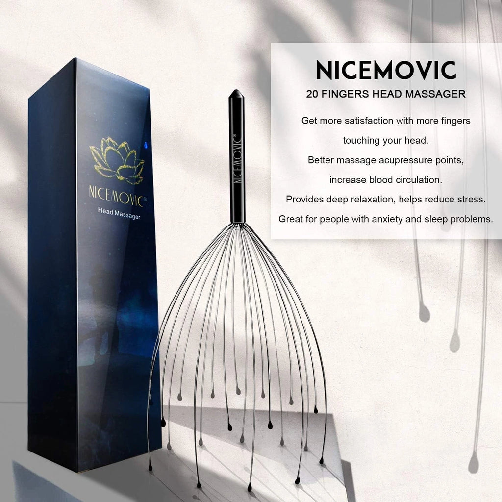 2pack Scalp Massager, Head Massager Scratcher Tingler with 20 Fingers, Hair Sc
