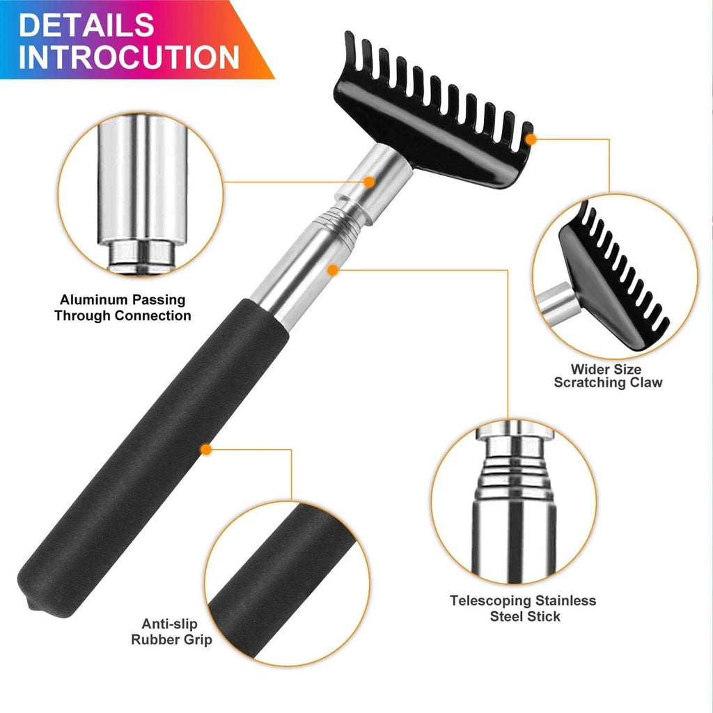 Oversized Back Scratcher Gift Set, 2 Pack Portable Extendable Stainless Steel...