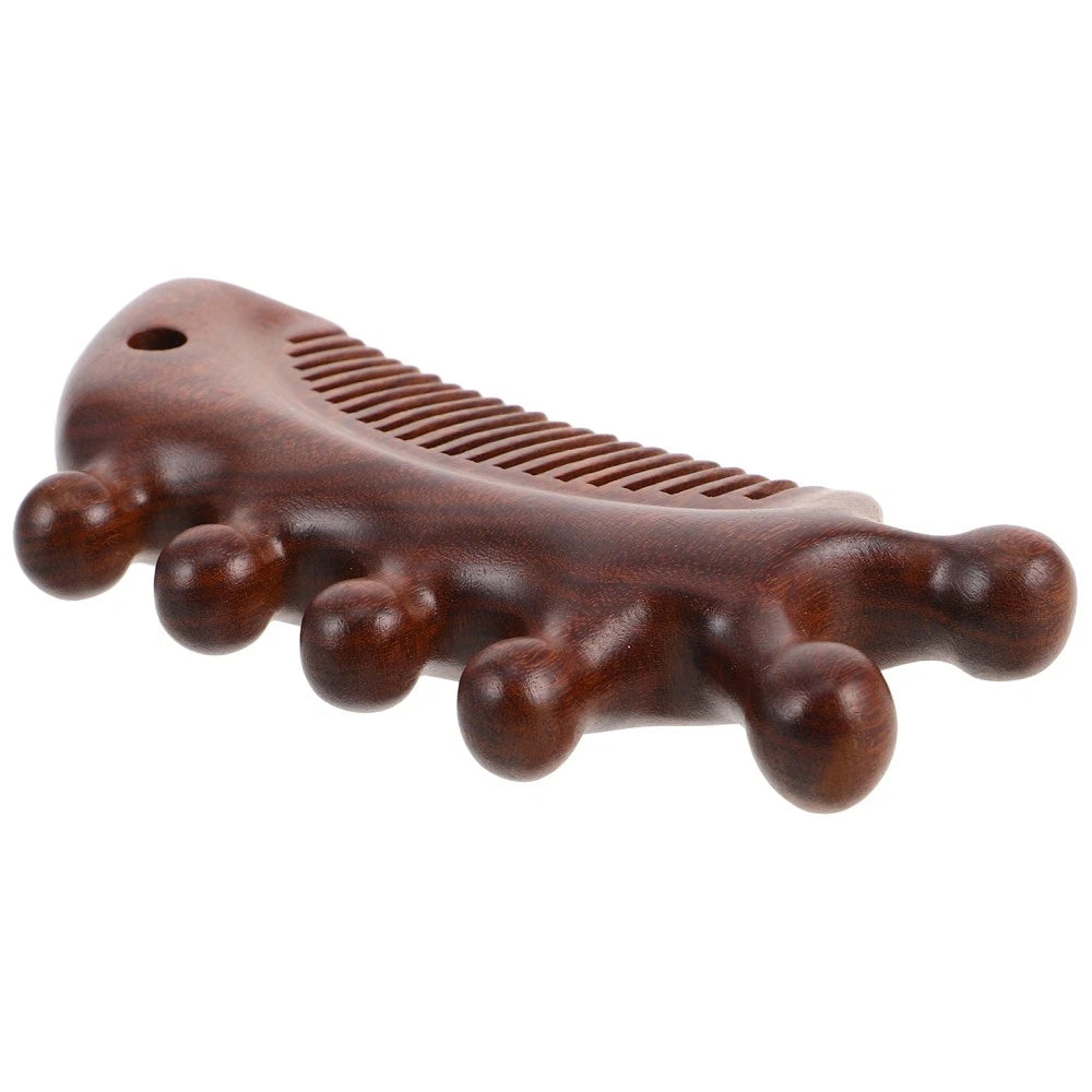 Men and Women Travel Guasha Massage Head Scratcher Massager Sandalwood Comb