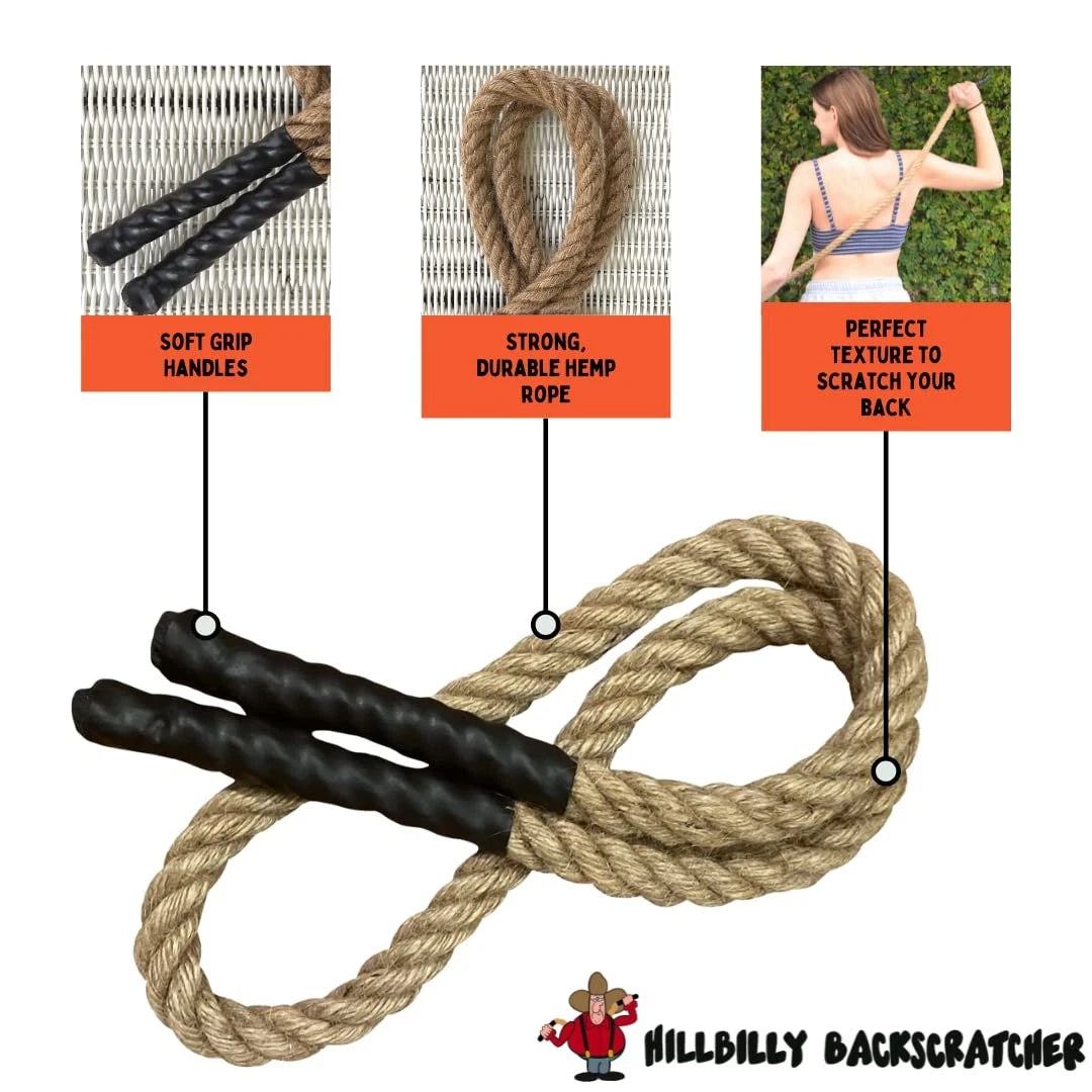 XXL Back Scratcher - Back Scratcher with Premium Hemp Rope, Scratch Relief fo...