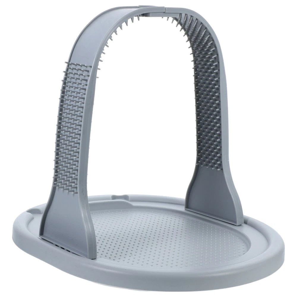 Self Grooming Cat Arch Arched Wool Rubbing Device Pet Massager Scratcher Brush