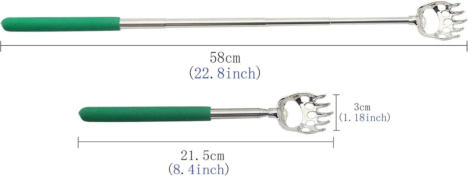Cushioned Grip Telescoping Back Scratcher - Ideal for On-the-Go Stress Relief