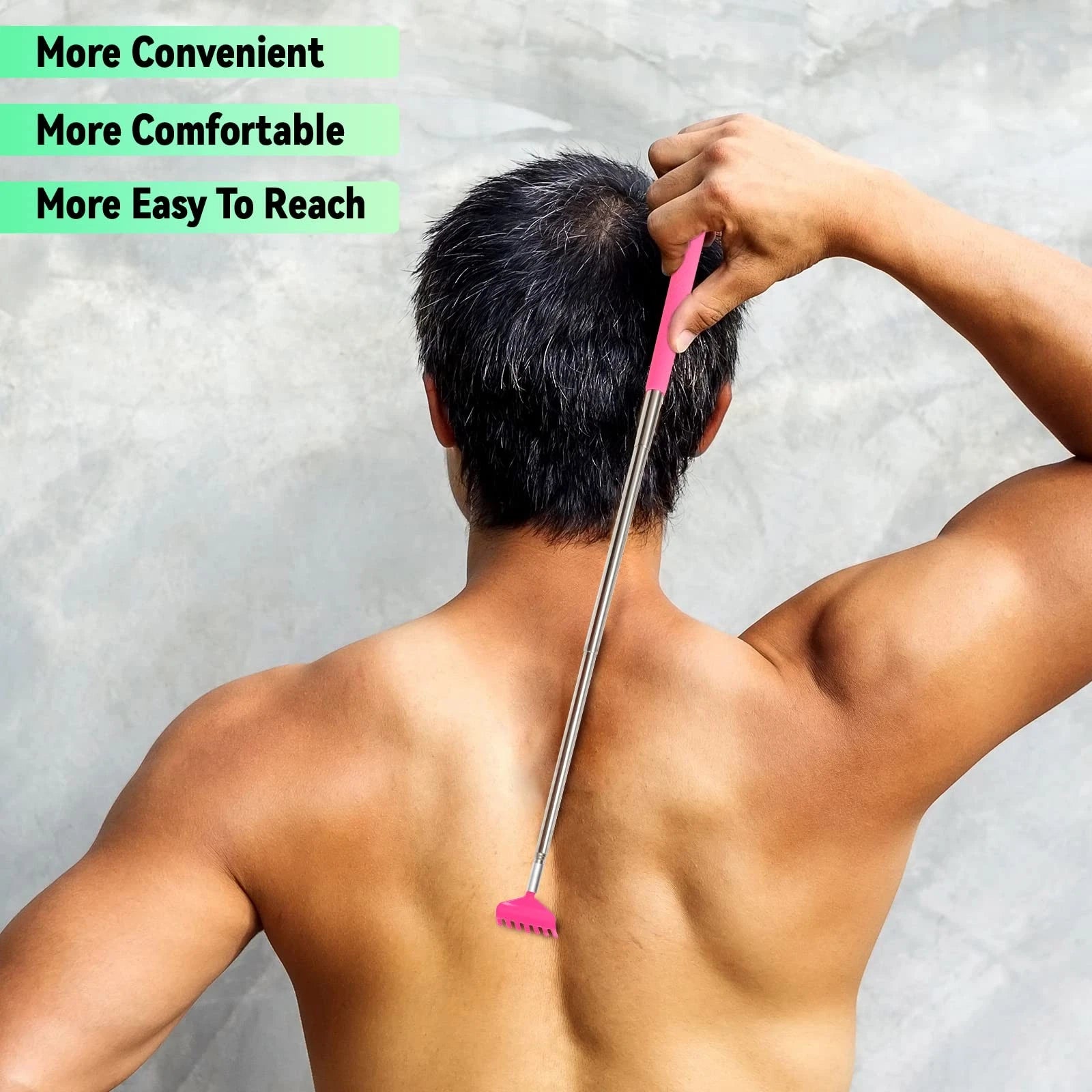 5 Pack Portable Extendable Back Scratcher, Stainless Steel Retractable Telesc...