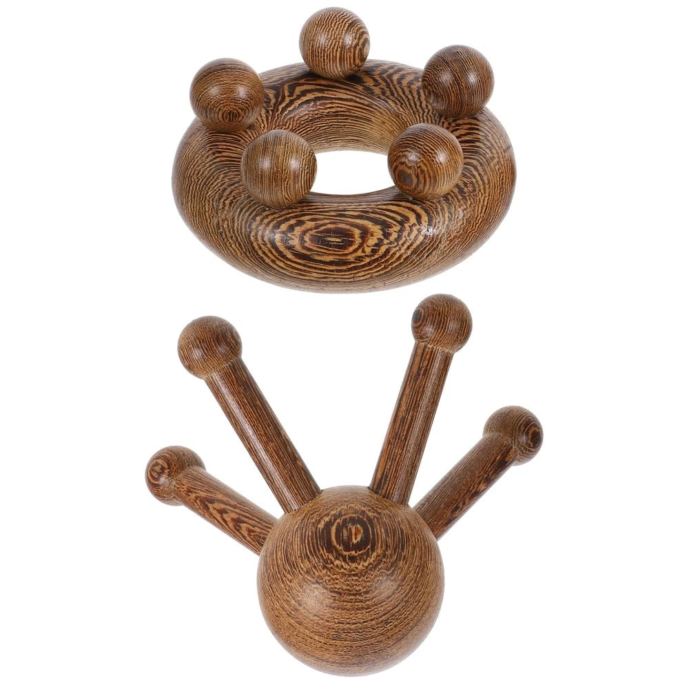 2 Pcs Massage Tools Man Back Scratcher Extendable Bamboo Scalp Massager