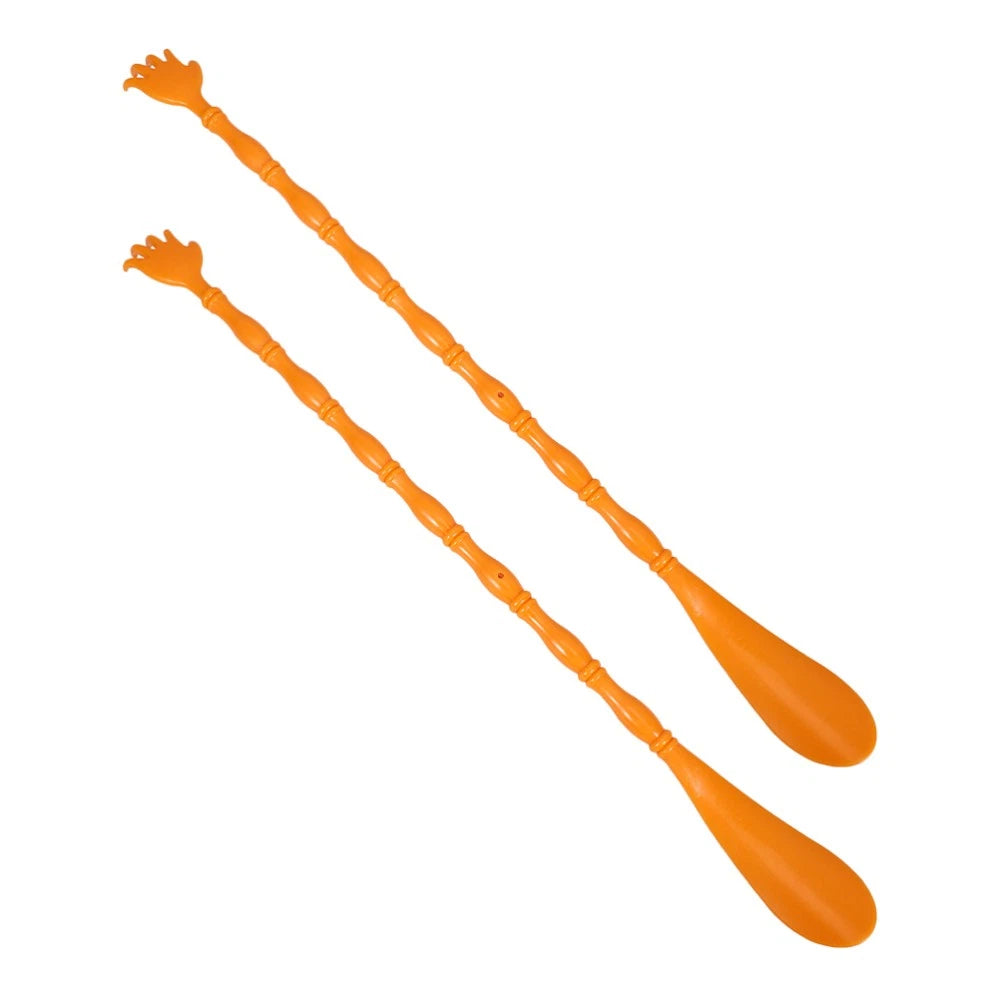 2 Pcs Itchy Claw Shoe Horn Back Scratcher and Tool Body Massager