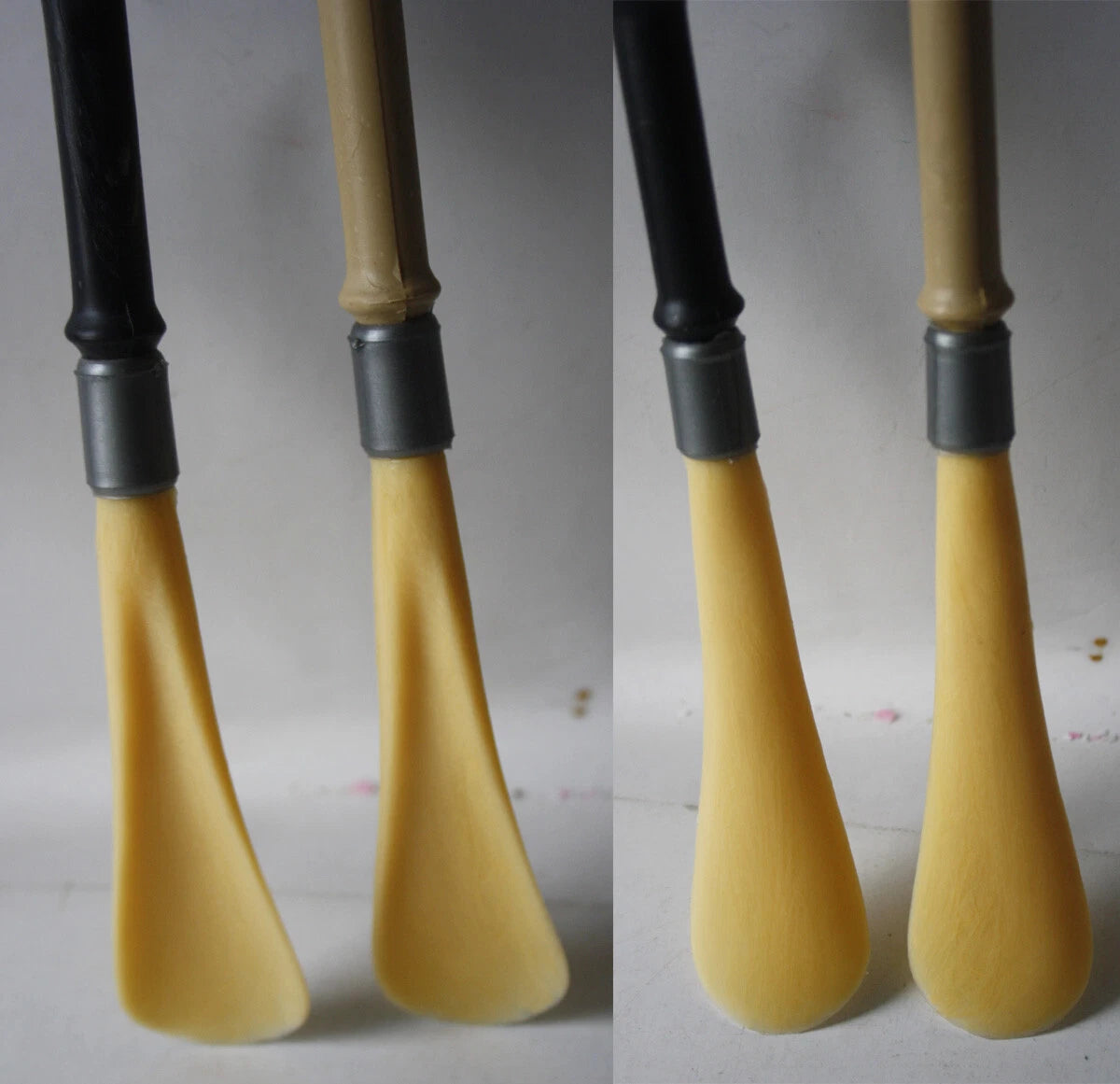 2X VINTAGE 70'S BACK SCRATCHER + LONG HANDLE SHOE HORN COMBO STICK GREECE NEW !