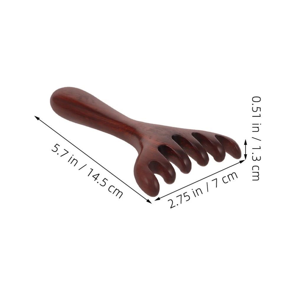 2 Pcs Meridian Dredging Rake Scalp Scratcher Tool Foot Massager Comb