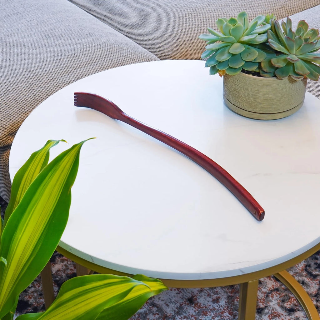 ITCHY-BAN Oversized Wooden Back Scratcher 18'' Extended Curved Handle for Bet...