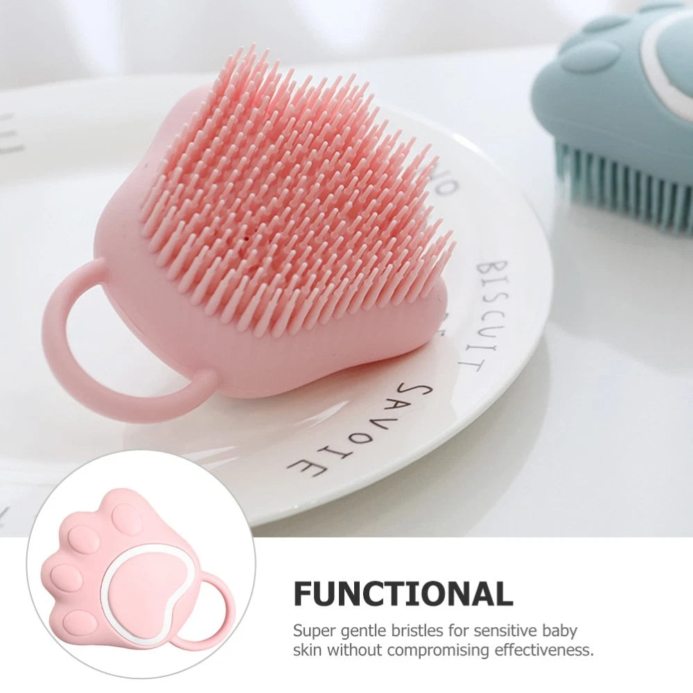3 Count Silicone Shampoo Brush Child Baby Scalp Scratcher Massager Comb