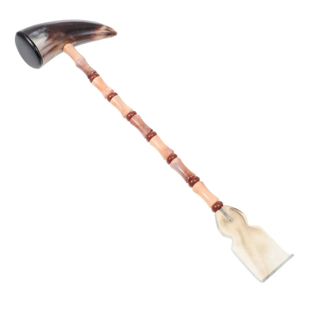 Itchy Horns Back Knock Massage Tool Extendable Scratcher Body Massager Hammer