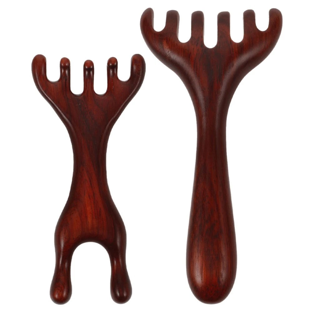 2 Pcs Meridian Dredging Rake Scalp Scratcher Tool Foot Massager Comb