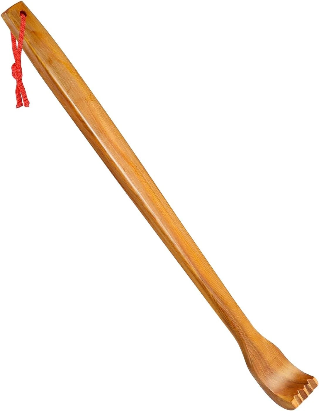 Wooden Back Scratcher Massage Stick with Hook Rope, Handheld Scratching Massage