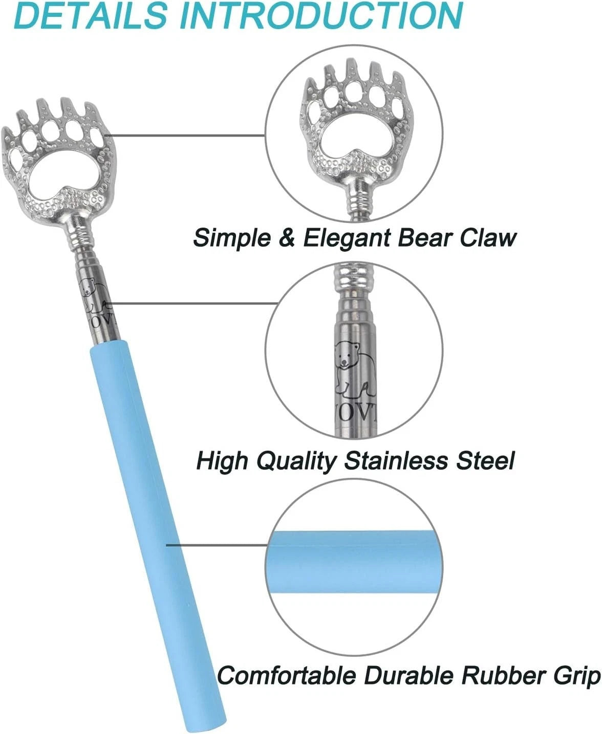 Wovte Back Scratcher with Telescopic Handle - Stress Relief & Pain Alleviation