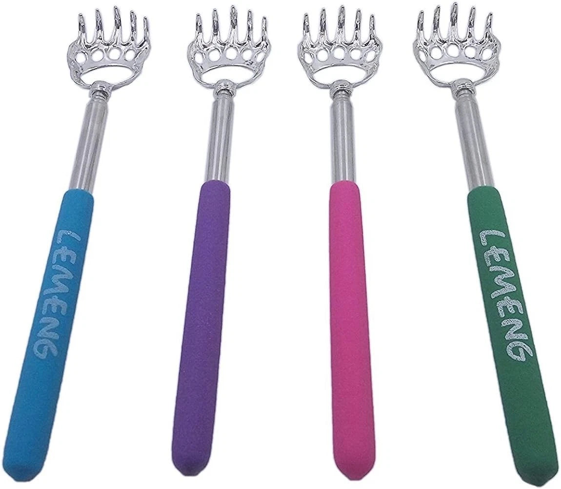 Cushioned Grip Telescoping Back Scratcher - Ideal for On-the-Go Stress Relief