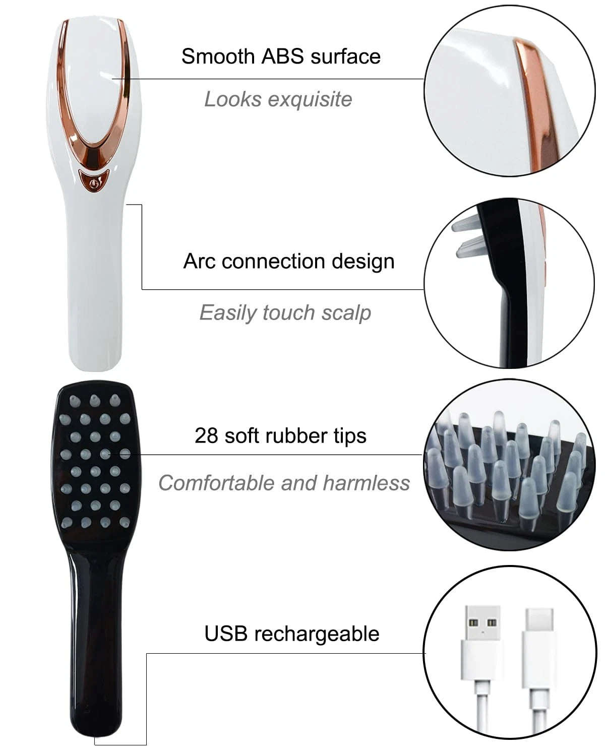 Scalp Massager Electric Scalp Massage Brush Hair Massage Brush Electric Head ...