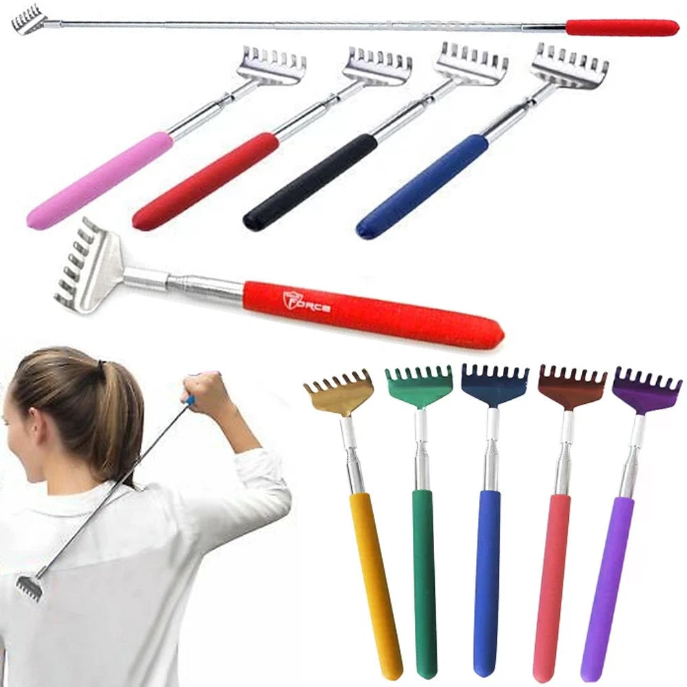 1Pc Telescoping Back Scratcher Extendable Metal Massager Extends 25""