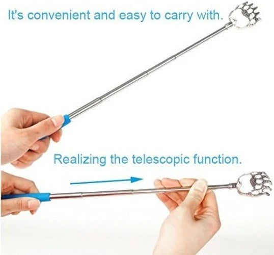 Cushioned Grip Telescoping Back Scratcher - Ideal for On-the-Go Stress Relief