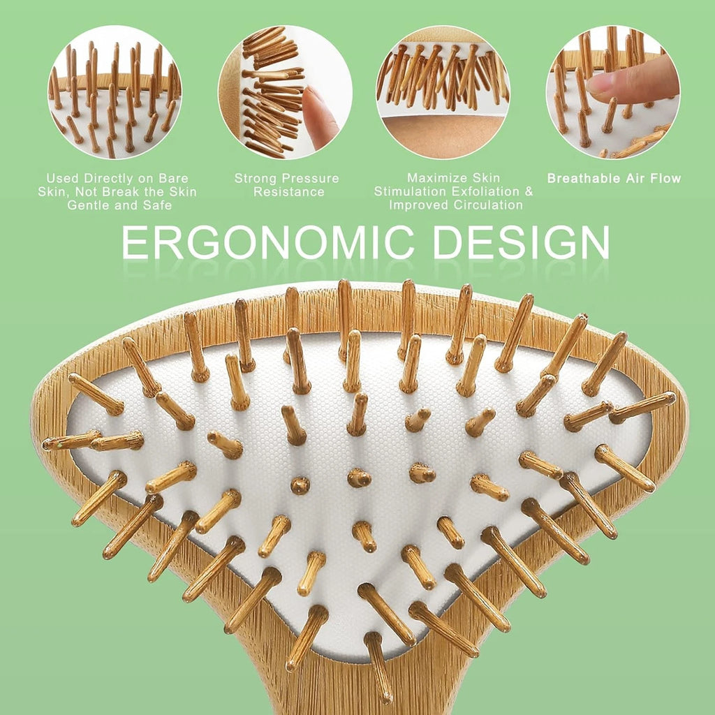 Large Curved Bamboo Back Scratcher - 59 Wooden Points Provide Instant Itch...