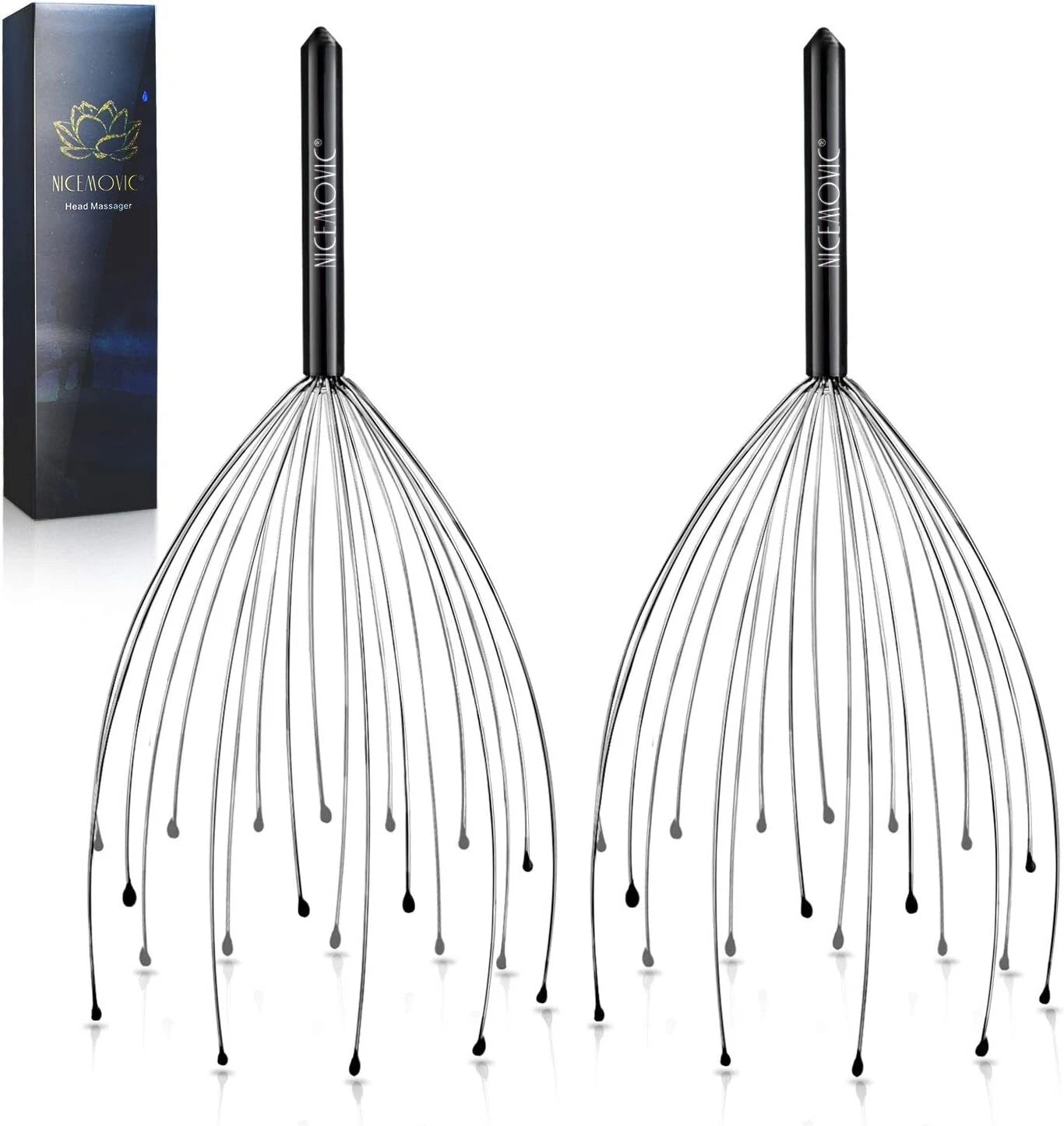 2pack Scalp Massager, Head Massager Scratcher Tingler with 20 Fingers, Hair Sc