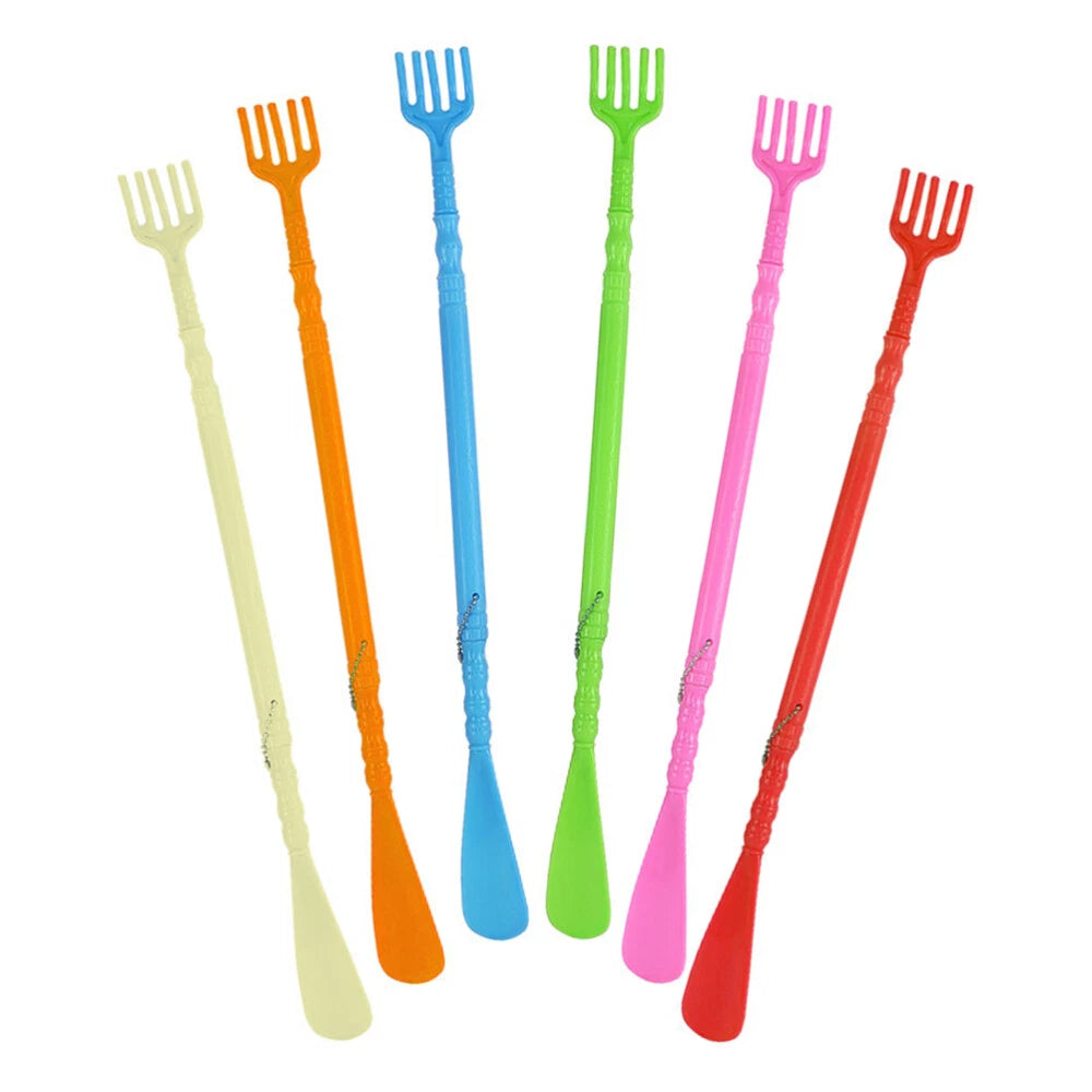 6pcs Multifunctional Shoe Horn Back Scratcher Handheld Back Massager-