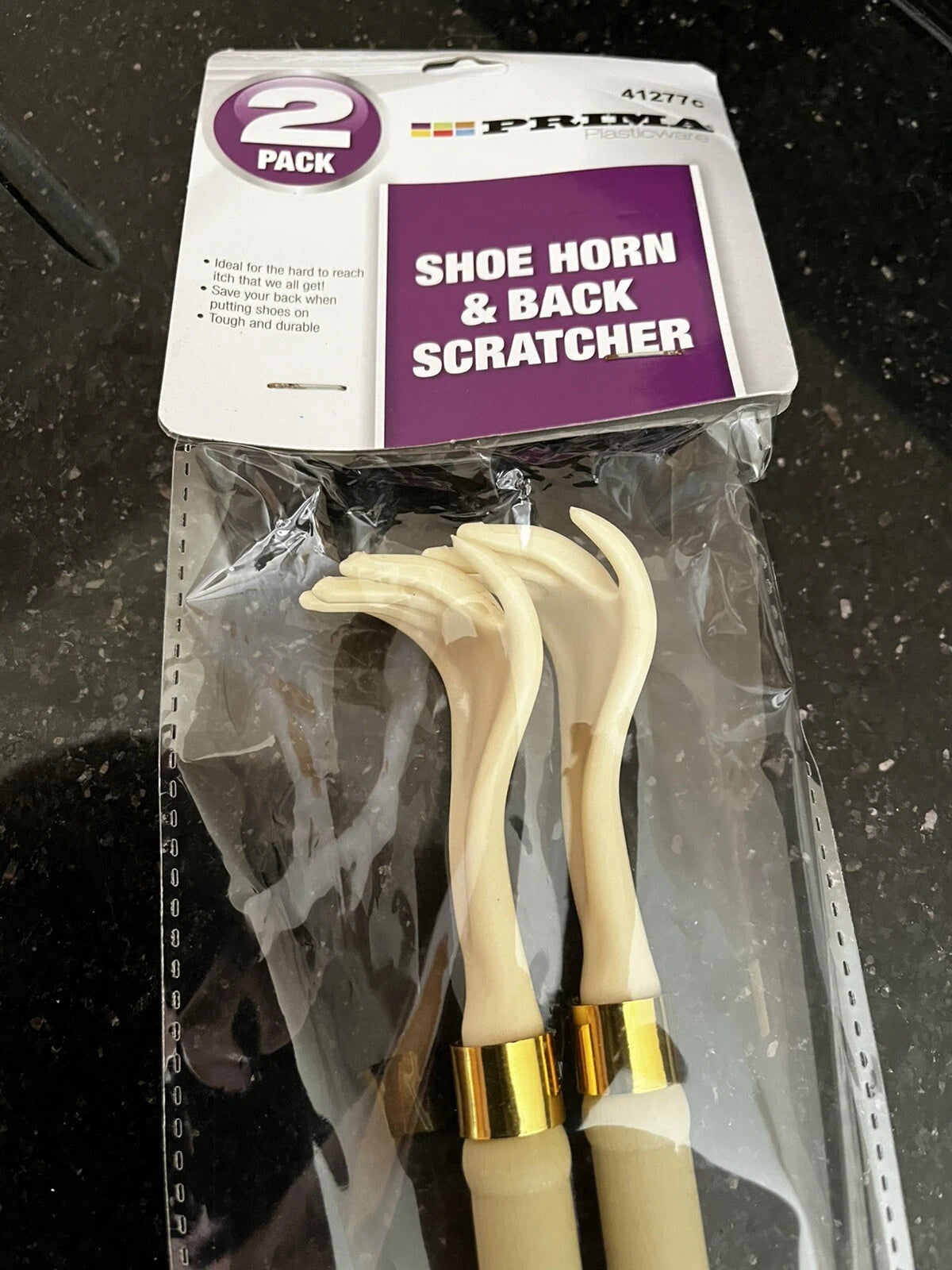 Hand Shape Back Scratcher and Shoe Horn - Long Reach - Pack Of 2