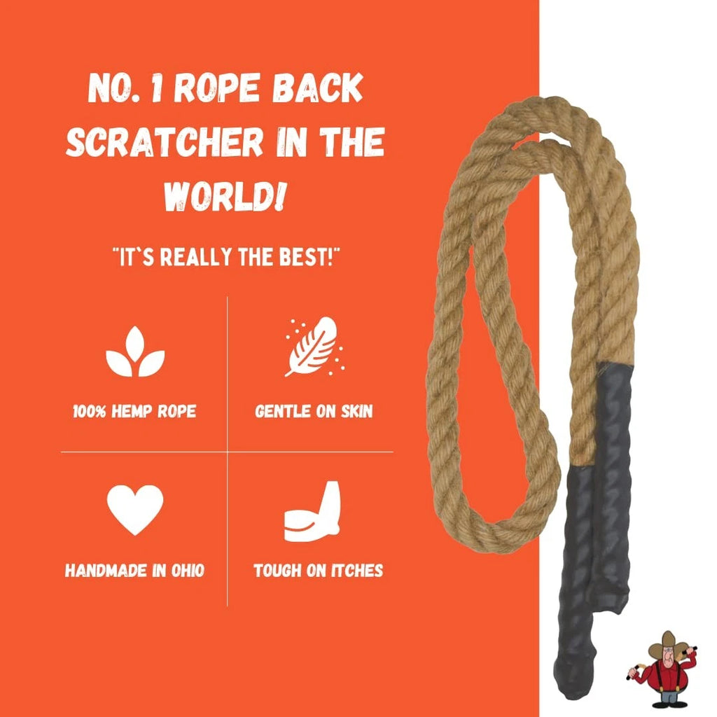 XXL Back Scratcher - Back Scratcher with Premium Hemp Rope, Scratch Relief fo...