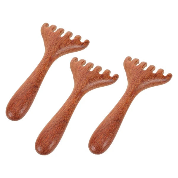3 Pcs Massage Rake Hair Comb Manual Scalp Massagers Back Scratcher