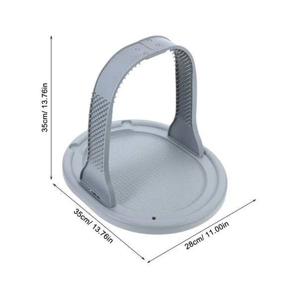 Arched Wool Rubbing Device Cat Self Grooming Scratcher Massager for Cats