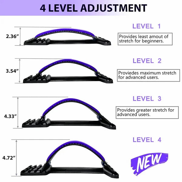 Spine Deck Back Stretcher Lumbar Sciatica Nerve Pain Relief Massager Gym Device