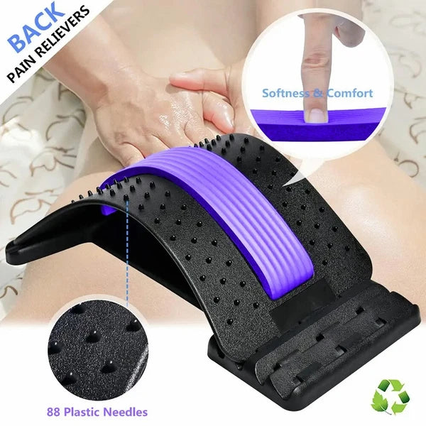 Spine Deck Back Stretcher Lumbar Sciatica Nerve Pain Relief Massager Gym Device