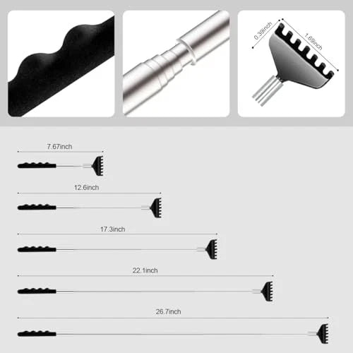 Back Scratcher 3 Pack Different Design Stainless Telescopic Back scratchers
